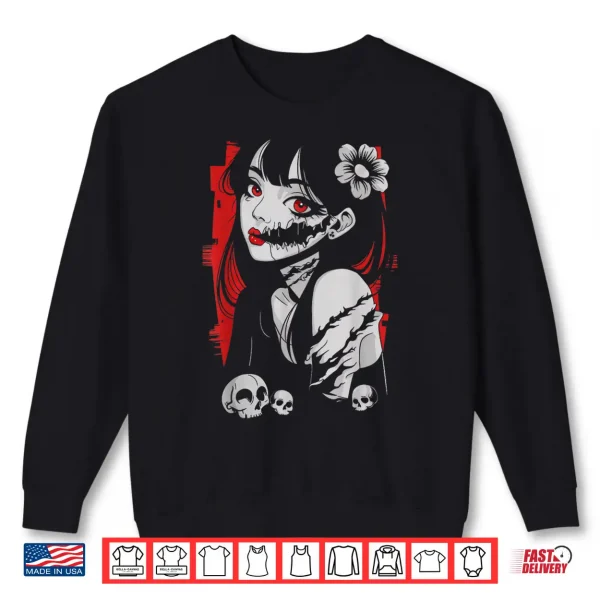 Sweatshirt Horror Anime Manga Japan Kawaii Goth Gifts For Men Women Kid Shirt