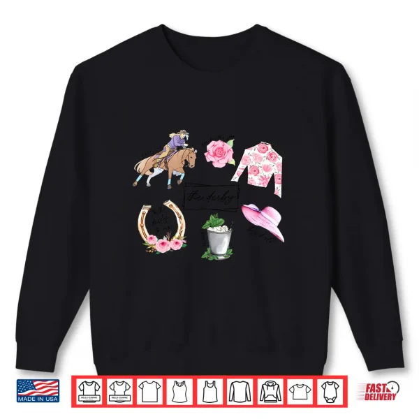 Sweatshirt Horse Racing Doodles Talk Derby To Me Funny Derby Day Shirt