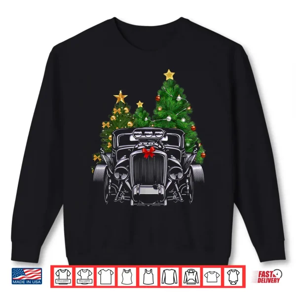 Sweatshirt Hot Rod Ugly Christmas Classic American Car Lover Gift Shirt