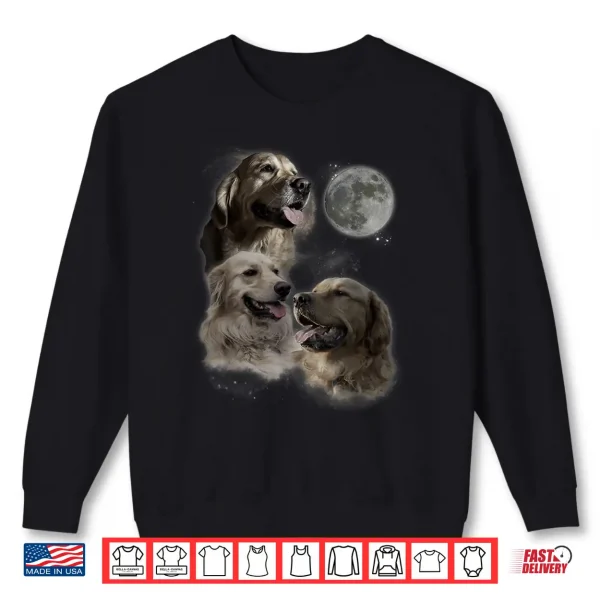 Sweatshirt Howling at the Moon Shirt Funny Golden Retriever Shirt