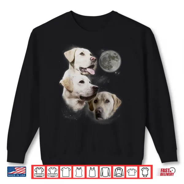 Sweatshirt Howling at the Moon Shirt Funny Yellow Labrador Retriever Shirt