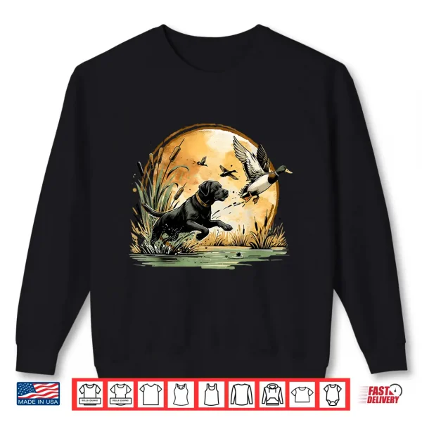 Sweatshirt Hunting Labrador Retrieving Duck Black Lab Mallard Retriever Shirt