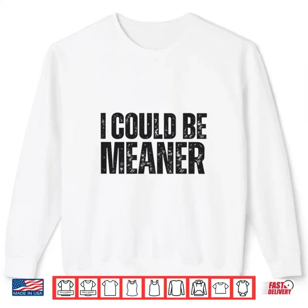 Sweatshirt I Could Be Meaner Funny Sarcastic Shirt