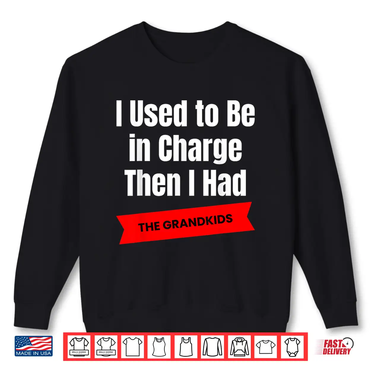 I Used To Be In Charge Then I Had A The Grandkids Comedy Shirt I Used To Be In Charge Then I Had A The Grandkids Comedy Shirt