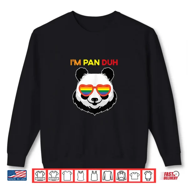 Sweatshirt Im Pan Duh Pansexual Ragdoll Cat Panda Lgbt Gay Pride Shirt