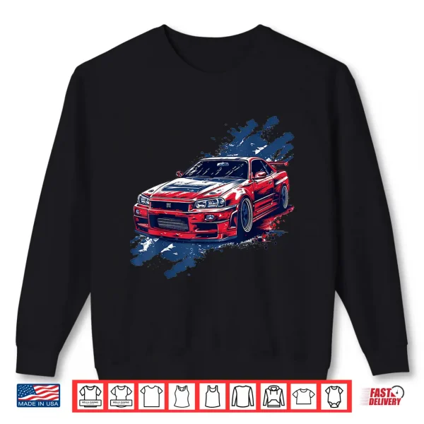 Sweatshirt JDM Drift Japanese Style Car Retro Enthusiast Shirt