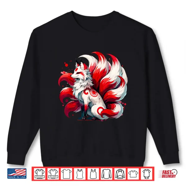 Sweatshirt Japanese Anime Fox Kitsune Nine Tails Shirt