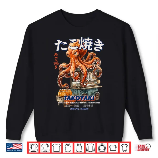 Sweatshirt Japanese Octopus Harajuku Anime Manga Y2K Streetwear Graphic Shirt