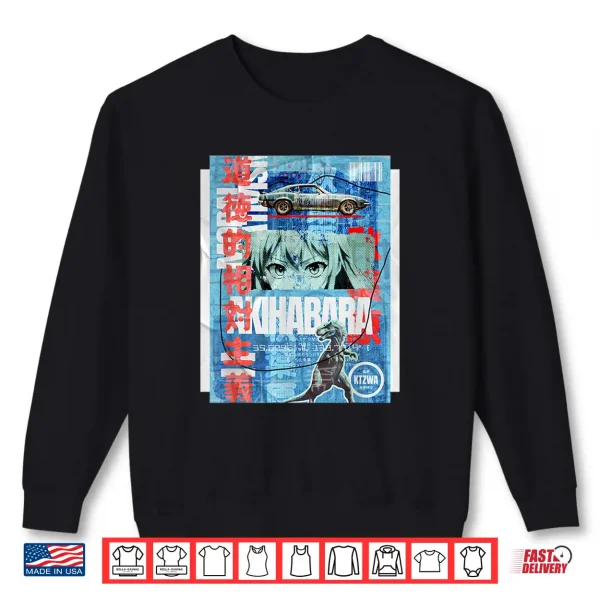 Sweatshirt Japanese Retro Vintage 90s 80s Streetwear Tokyo Anime Manga Shirt
