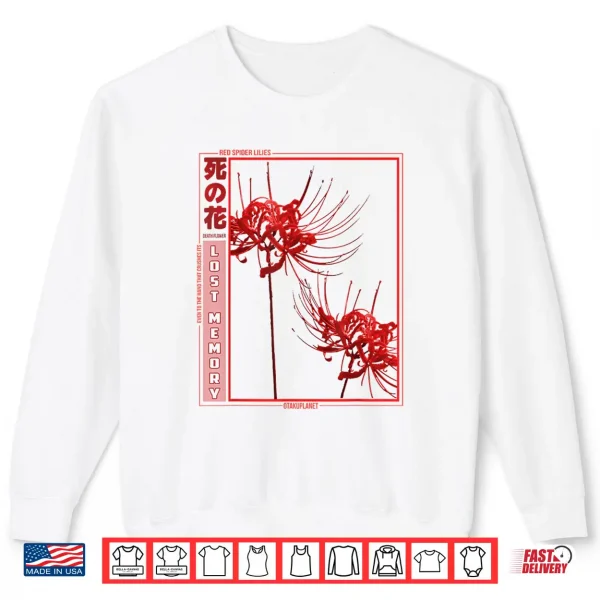 Sweatshirt Japanese Spider Lily Flower Lover Anime Aesthetic Manga Shirt