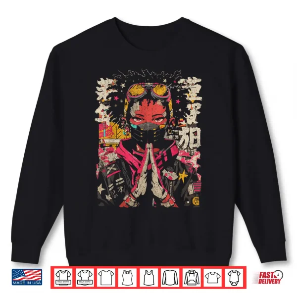 Sweatshirt Japanese Streetwear Afro Cyberpunk Y2K Techwear Manga Anime Shirt