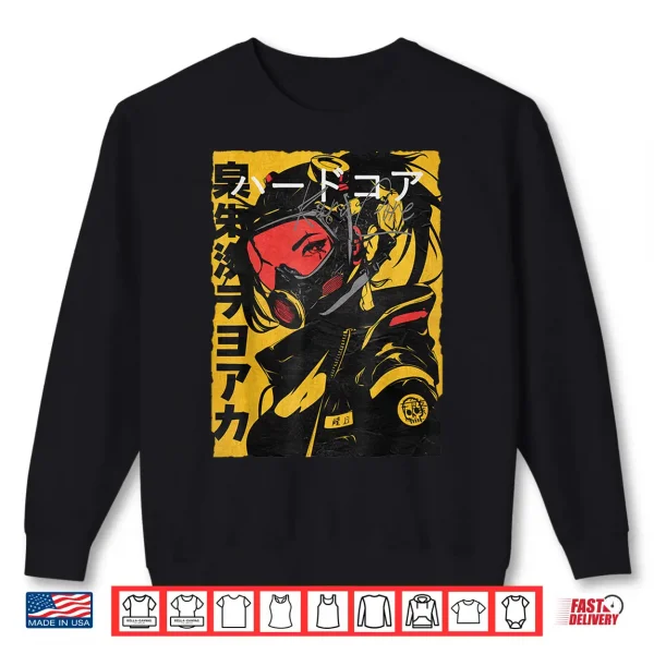 Sweatshirt Japanese Streetwear Cyberpunk Y2K Techwear Retro Manga Anime Shirt 2