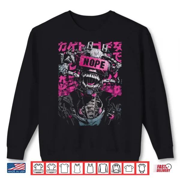 Sweatshirt Japanese Streetwear Robot Cyberpunk Y2K Techwear Manga Anime Shirt