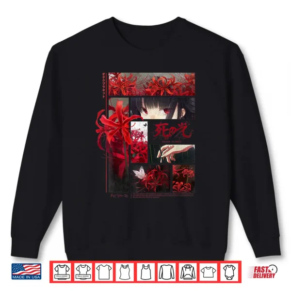 Sweatshirt Japanese spider lily anime flower in soft grunge aesthetic Shirt