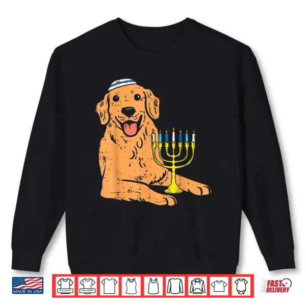 Sweatshirt Jewish Golden Retriever Dog Hanukkah Pajamas Chanukah PJs Shirt