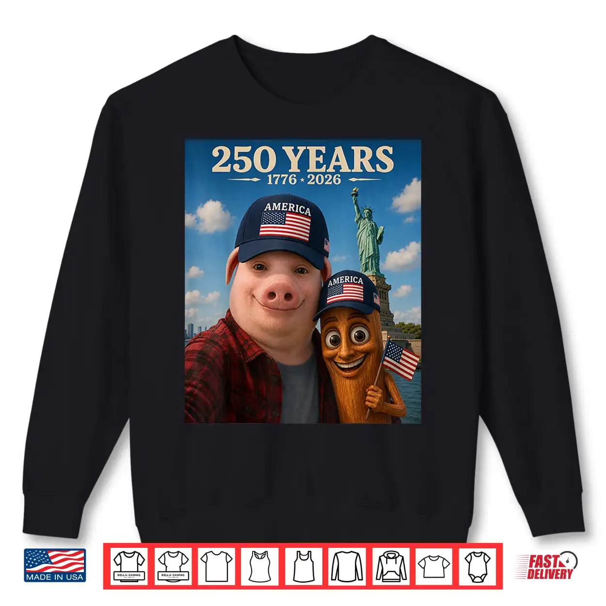John Pork Tung Tung Tung Sahur Brainrot 250 Years 1776 2026 Shirt John Pork Tung Tung Tung Sahur Brainrot 250 Years 1776 2026 Shirt