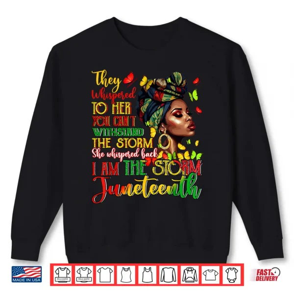 Sweatshirt Juneteenth 1865 African Melanin Black History Women Girls Shirt