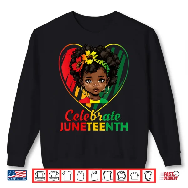 Sweatshirt Juneteenth Celebrate girls kids African American black 1865 Shirt