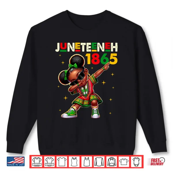 Sweatshirt Juneteenth Dabbing Black Girls Queen Melanin Brown Skin Dab Shirt