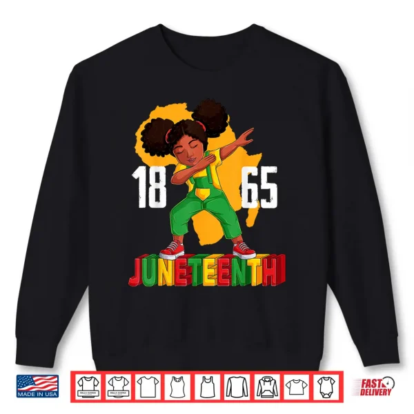 Sweatshirt Juneteenth Dabbing Girl Kids Girls Women Black African Shirt
