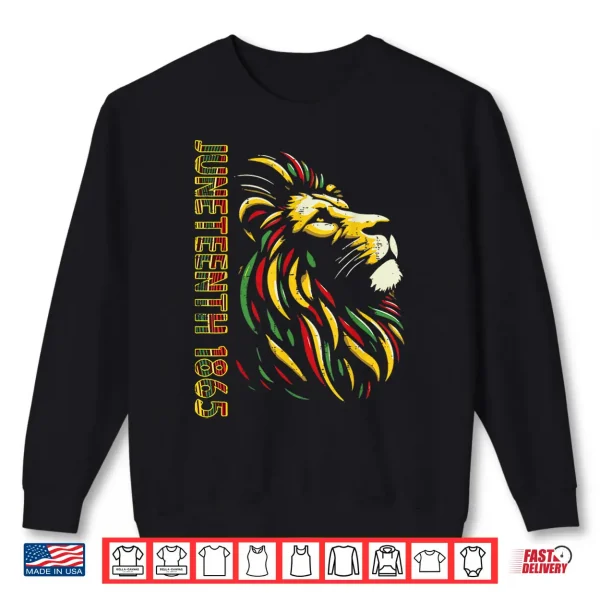 Sweatshirt Juneteenth Lion Black African June Nineteenth Men Women Shirt