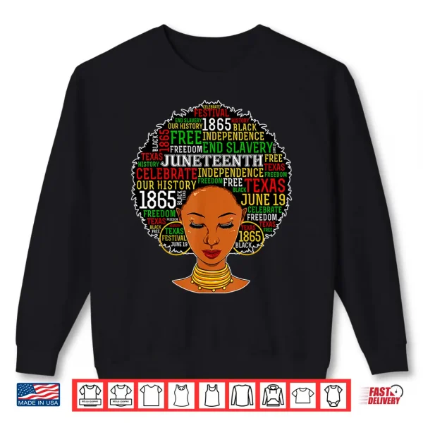 Sweatshirt Juneteenth Tshirt Women Juneteenth Shirts For Women Afro Shirt