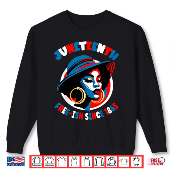 Sweatshirt Juneteenth Women Black Freedom Day 1865 Red White Blue Shirt