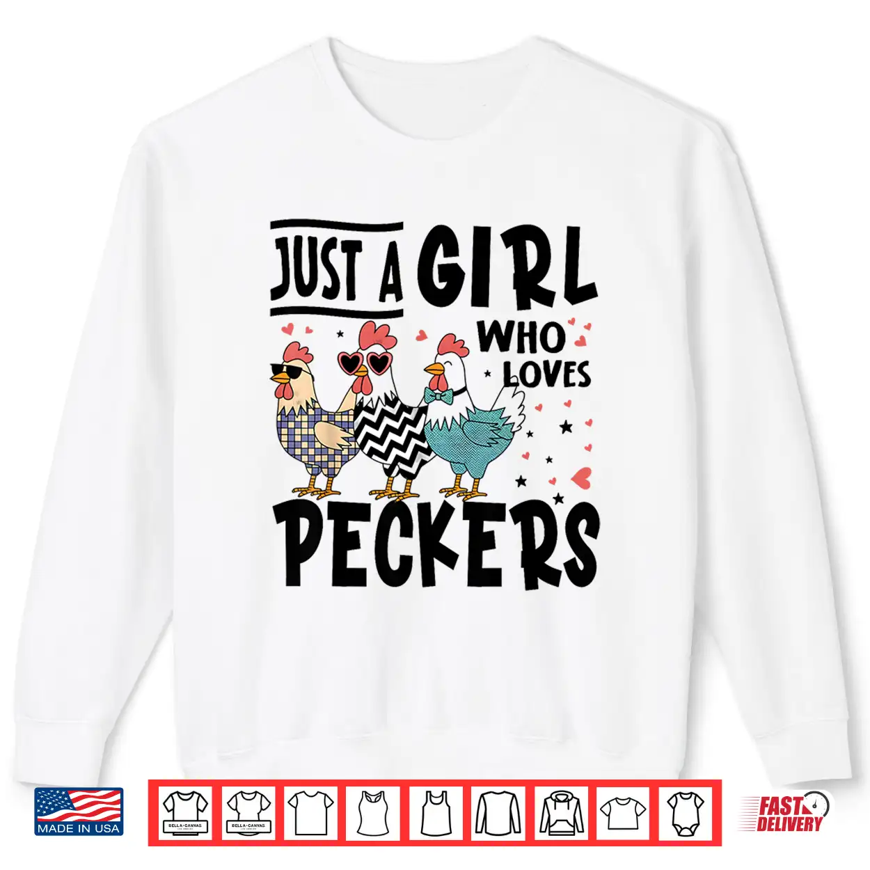 Just A Girl Who Loves Peckers Chicken Lovers Shirt Just A Girl Who Loves Peckers Chicken Lovers Shirt