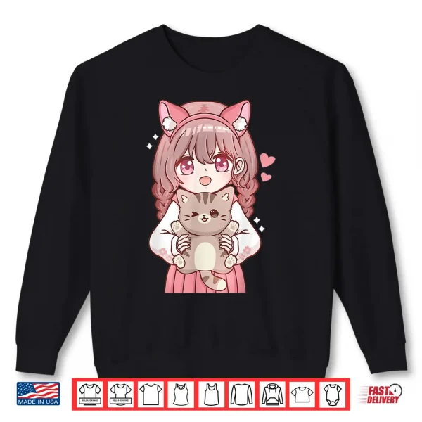 Sweatshirt Kawaii Anime Kawaii Cat Lover Otaku Shirt 2