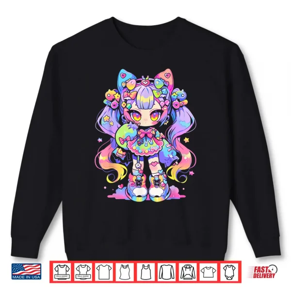 Sweatshirt Kawaii Chibi Girl Decora Fairy Kei Anime Manga Harajuku Shirt