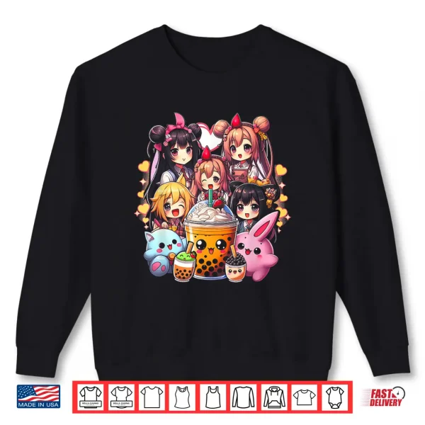 Sweatshirt Kawaii Meme Japan Anime Bubble Tea Boba Tea Lover Japanese Shirt