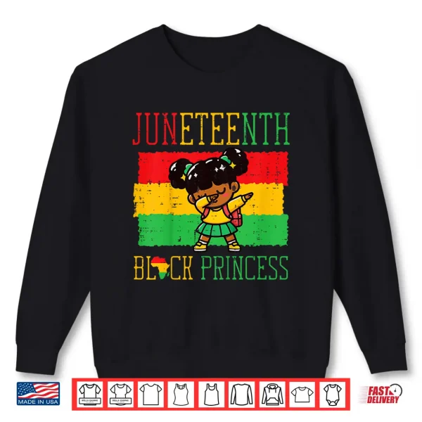 Sweatshirt Kids Juneteenth Black Princess Black African June 19th Kids Girl Shirt