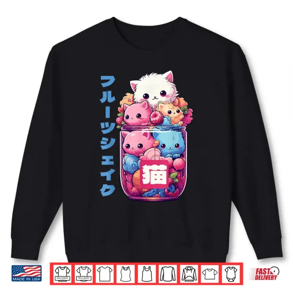 Sweatshirt Kii Cats Cute Anime Girl Manga Feline Kitten Otaku Shirt