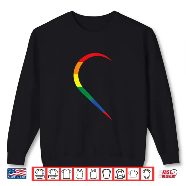 Sweatshirt LGBT Half Heart Love Couple Gay Pride Month Shirt