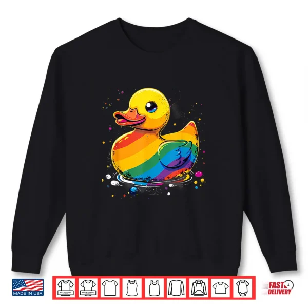 Sweatshirt LGBT LGBTQ Rainbow LGBT Parade Rubber Duck Gay Pride Month Shirt