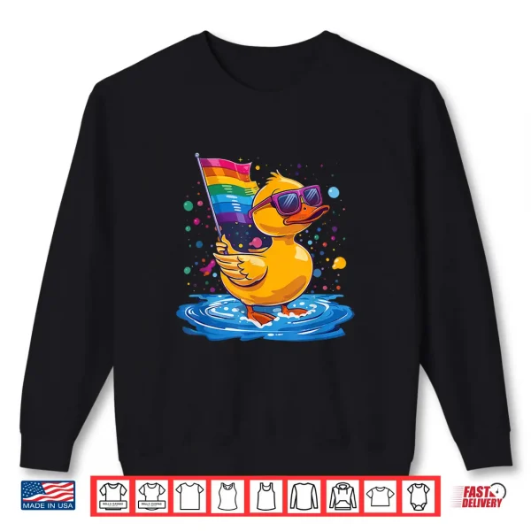 Sweatshirt LGBT Rubber Duck Rainbow LGBT Parade Gay Pride Month LGBTQ Shirt