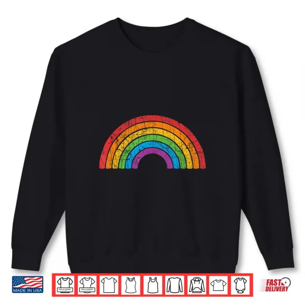 Sweatshirt LGBTQ Rainbow Flag Gay Pride LGBT Awareness Month Vintage Shirt