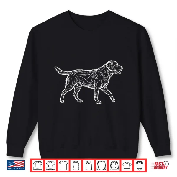 Sweatshirt Labrador Line Art Shirt