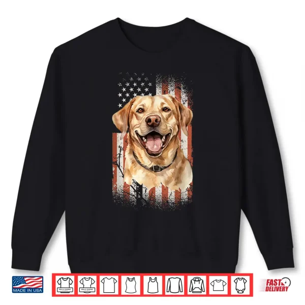 Sweatshirt Labrador Retriever Dog Dogs US Flag Duck Hunter Shirt