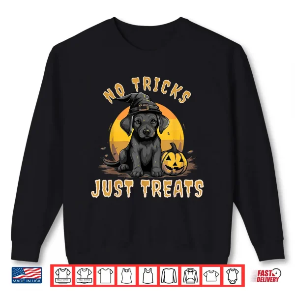 Sweatshirt Labrador Retriever Dog Halloween No Tricks Just Treats Lab Shirt