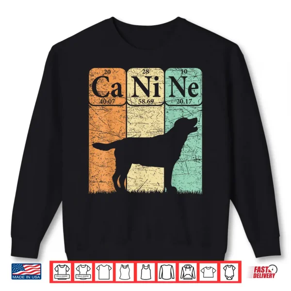 Sweatshirt Labrador Retriever Dog Periodic Table Elements Dog Lover Shirt