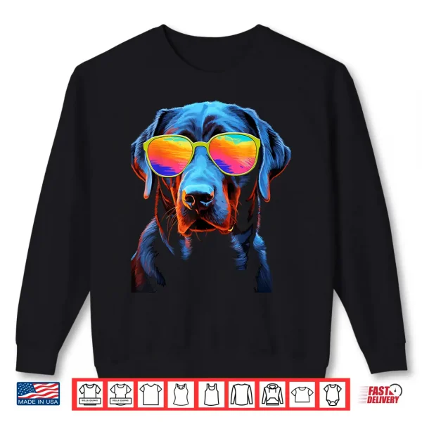 Sweatshirt Labrador Retriever Dog with Sunglasses Shirt