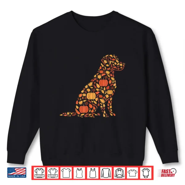 Sweatshirt Labrador Retriever Fall Dog Autumn Leaves Thanksgiving Shirt