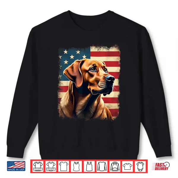 Sweatshirt Labrador Retriever Fox Red Labrador American Flag Shirt