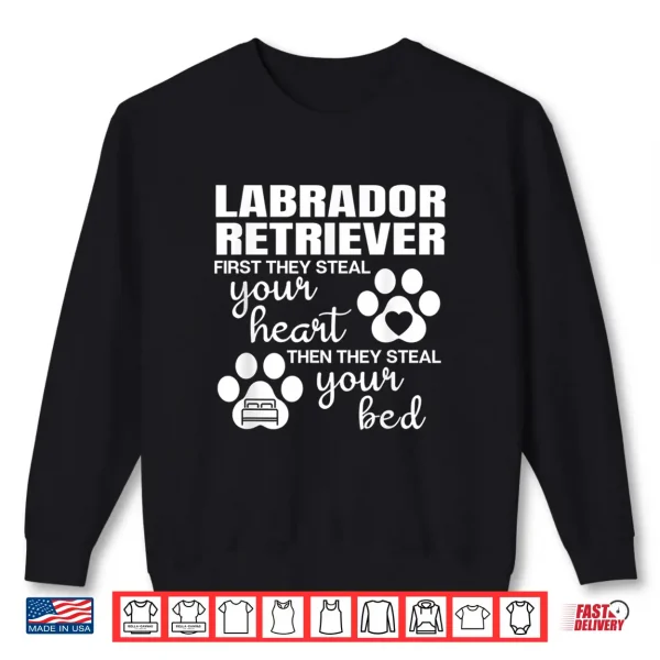 Sweatshirt Labrador Retriever Gifts Quote Dog Lover Paw Print Shirt