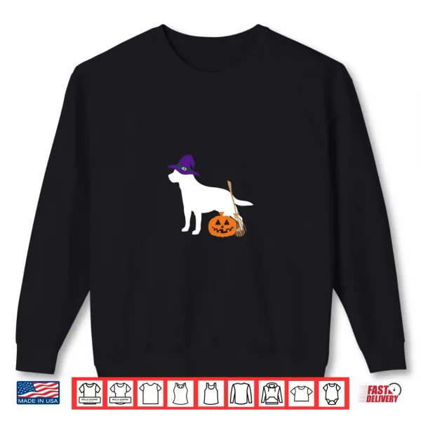 Sweatshirt Labrador Retriever Halloween Dog Wearing Witch Hat Shirt