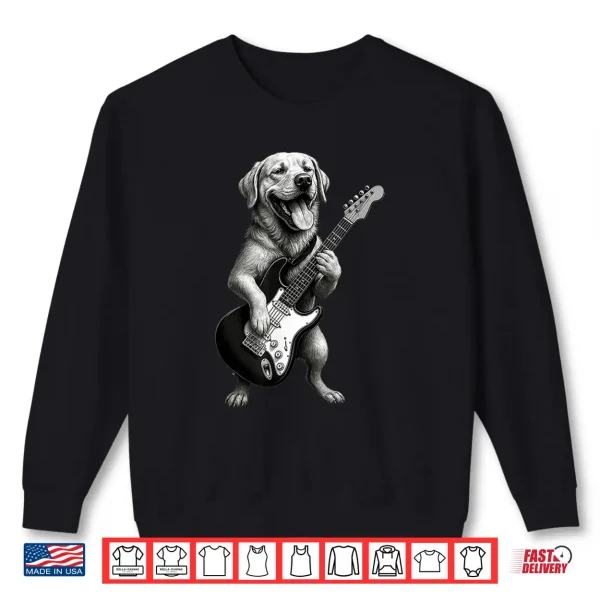 Sweatshirt Labrador Retriever Playing Guitar Dog Lover Shirt