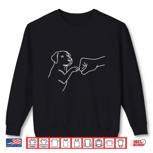 Sweatshirt Labrador Retriever Punch Hand Friendship Fist Bump Dog Lover Shirt
