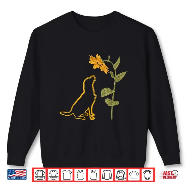 Sweatshirt Labrador Retriever Sunflower Dog Puppy Doggie Pet Lover Shirt