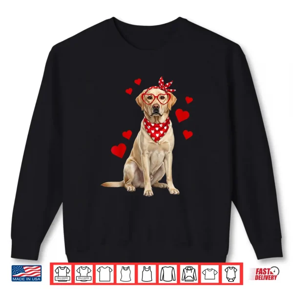 Sweatshirt Labrador Retriever Valentines Day Dog Lover Heart Shirt